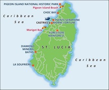  - St Lucia Port Map